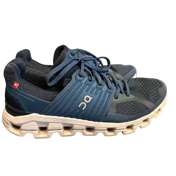 ON Men's Cloudswift Running Sneaker Shoes Blue White Size 9 - Picture 3 of 10